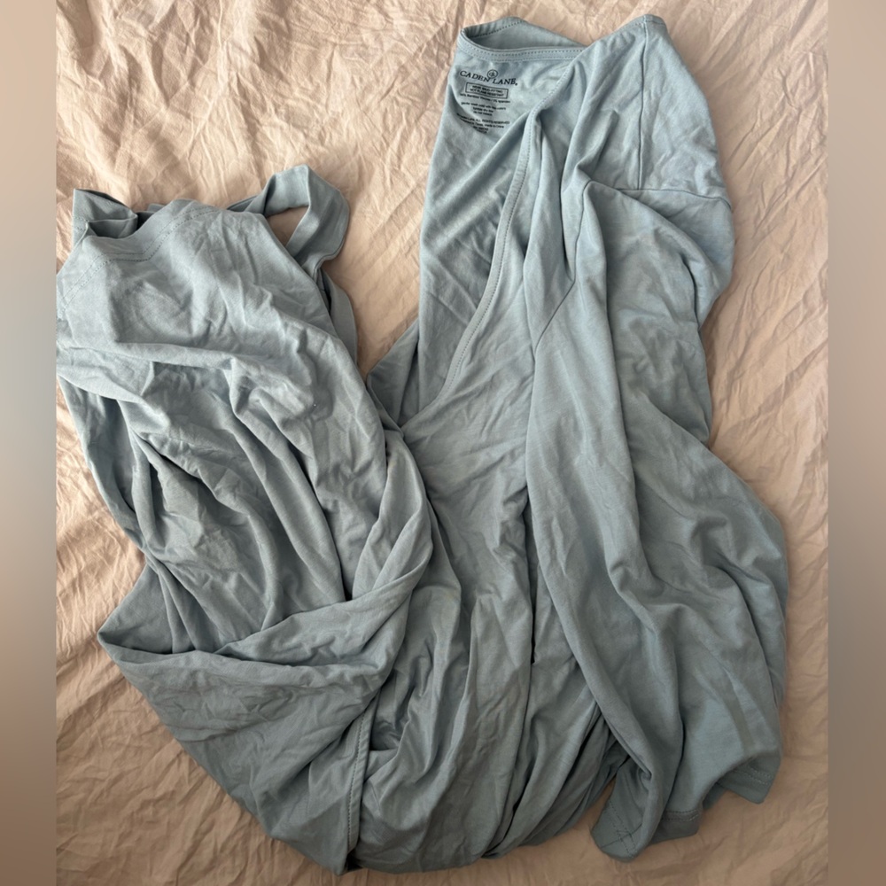 Caden Lane Blue Bamboo Nursing/ Maternity Robe